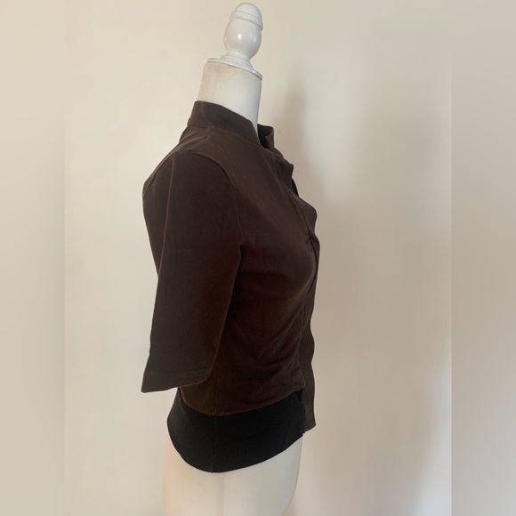 Moncler Full zip fitted top mock neck made Italy size small - Picture 11 of 13